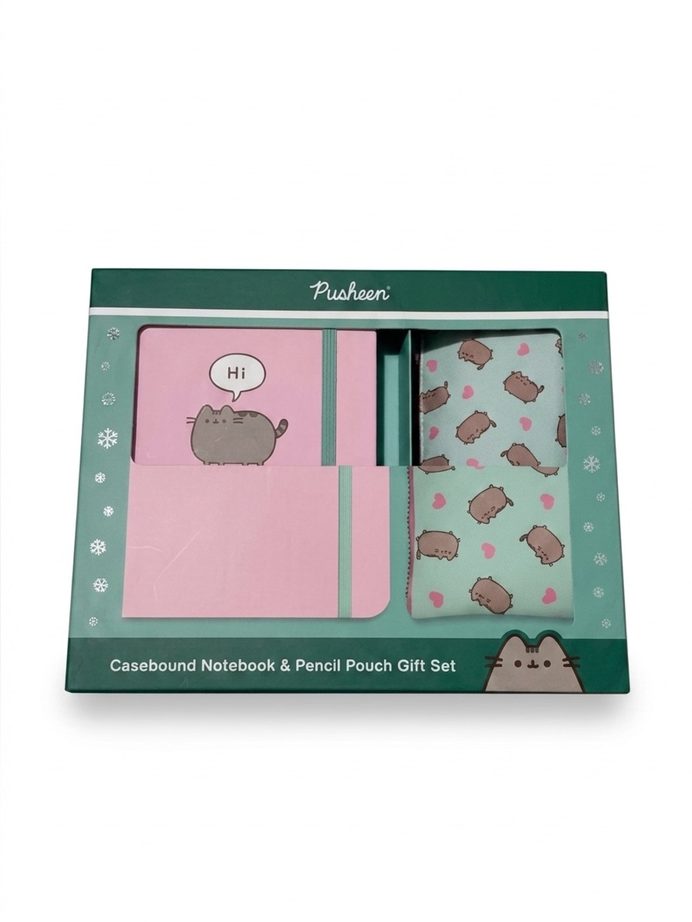 Pusheen Journal Pink & Mint Notebook and Pencil Pouch Set